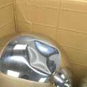 12 inch Diameter Gazing Ball,Silver Stainless Steel Polished Reflective Smooth Garden Sphere Globe Mirror,Colorful and Shiny Addition to Any Garden or Home