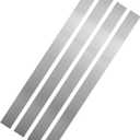 4PCS Stainless Steel Trim Strip, Brushed Stainless Steel Strips, Self-Adhesive Metal Sheet Gap Filler, Gap Cover Metal Trim Strip for Wall Oven/Microwave Combo/Cooktop (2 x 29.9 Inch)