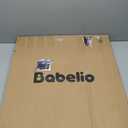 Babelio Baby Gate for Stairs, Kitchen & Doorways, 26-43" W 28" H No Bottom Bar| Easy Installation| One-Handed Operation| Auto-Close| Hardware Mount (Drill Needed) Safety Dog/Pet Gate Indoor (White)