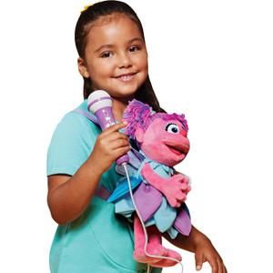 Singing Machine Karaoke Plush Sesame Street Toys (Abby Caddaby Plush Toy) - Adjustable Carrying Straps - Sing-Along Built-in Real Working Microphone & Speaker with Record & Playback Function