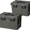 Sheffield 12774 XL Storage Bins With Lids, 2-Pack Stackable Storage Bins, Made in USA, Lockable and Water-Resistant Containers with Lids, Plastic Containers for Home, Classroom, and Dorm