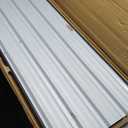 18Pcs Galvanized Steel Roof Panels,L42.52W17.72 Inch Metal Roofing Panels,Corrugated Tin Roofing Panels with Screw Resistant Suitable for Garages,Sheds,Stables and Mobile Homes
