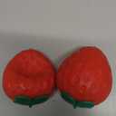 Strawberry Squishy Stress Balls for Kids and Adults 2 PCS - Fruit Stress Squishy Toy for Kids Party Favors, Fun Dough Ball Fidget Squeeze Toys, Ideal for Anxiety Relief, OCD, ADHD, ADD