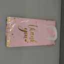 Tinlade 12 Pcs Thank You Gift Bags with Tissue Paper Gold Polka Dots Thank You Bags with Handle Party Favor for Wedding Birthday Baby Shower Business Shopping(Pink)