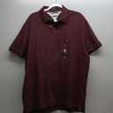 Tommy Hilfiger Mens Short Sleeve Polo Shirts in Classic Fit with Stretch and Organic Pique Cotton (XX-Large, Deep Burgundy)