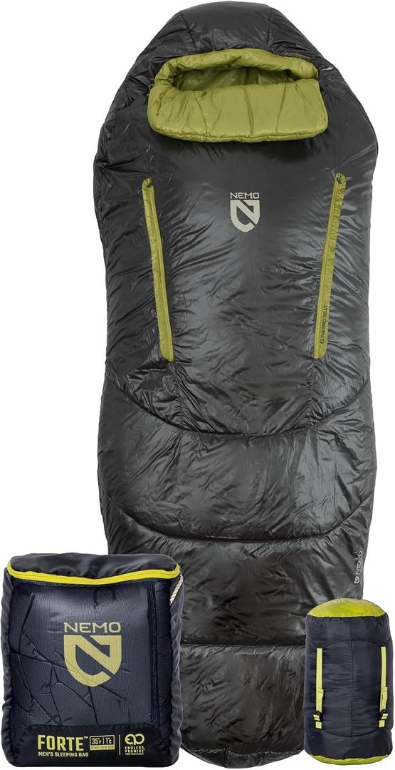 NEMO Equipment Forte Synthetic Sleeping Bag, Men's 35°F / Regular Wide
