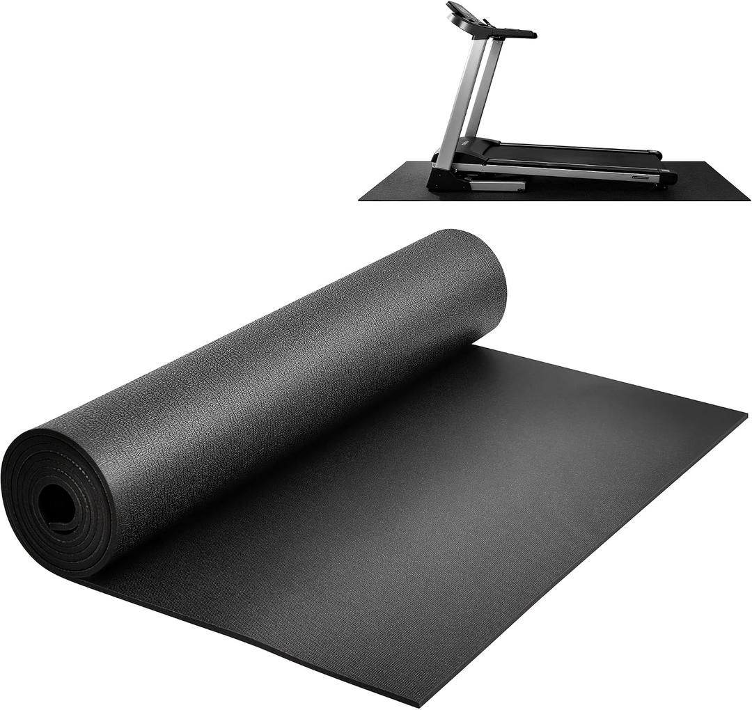Treadmill Mat for Carpet &Hardwood Floors, 79"x39.4" 0.2" Thick High Density, Non-Slip Fitness Equipment Mat, Mat for Under Treadmills, Elliptical, Exercise Bikes, Stationary Cycles