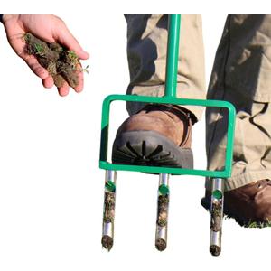 Landzie - The Original Hollow Tine Lawn Aerator Tool - 42 Inch Core Aerator and Grass Aeration Tool Lawn Tools - Stainless Steel Manual Lawn Aerator Plug Aerator and Aerator Lawn Tool