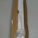 Oval Closet Rod for Hanging Clothes 18 to 40 Inch Adjustable Closet Rods 1 inch Diameter With End Supports White Poles Bar Closet Rod Expandable for Wardrobes