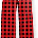 Remimi Girl Boy Plaid Pants Drawstring Summer Casual Loose Bottoms 5-14 Years (9-10 Years)