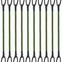 10 Pack Bungee Cords with Carabiner, Heavy Duty Outdoor Bungee Straps with Hooks, 200lbs Industrial Grade Elastic Bungee Rope for Securing Tarps, Backpack, Luggage, Tents, Bikes (Olive Green, 18")