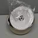 Gardner Pet Slow Water Bowl for Dogs, 2L/68oz Spill-Proof Pet Water Bowl with Floating Disk, Stainless Steel No-Spill Water Dispenser for Medium Pets (White)