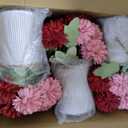 6 Set Pre-Made Flower Table Centerpieces - Burgundy & Dusty Pink