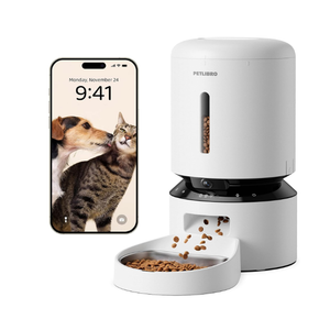   PETLIBRO Automatic Cat Feeders with 2 Cameras and App, 4L 1080P HD Timed Pet Feeder Smart Dog Food Dispenser 2Way Audio for Cats/Small Dogs, Cat Food Dispenser with Night Vision/Motion Alerts, WiFi 2.4G/5G