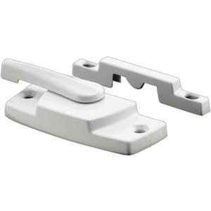 Prime-Line F 2768 Sash Lock, 2-1/4 In. Hole Centers, Fits Single and Double Hung Windows, Diecast, White (Single Pack)