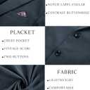 PJ PAUL JONES Men's Blazers Two Button Notch Lapel Sport Coat Casual Lightweight Blazer Jacket with Handkerchief (Black, XXL)