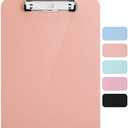 2 Mr. Pen- Plastic Clipboard, 12.5” x 9”, Pastel Orange, Clipboard Plastic, Low-Profile Metal Clip with Retractable Hanging Hole