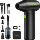YOFIGO 4in1 Mini Turbo Fan (150,000 RPM), Electric Air Duster & Handheld Vacuum with Window Breaker, Portable Turbo Fan for Car Cleaning, Camping, Home