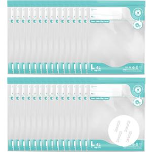 Sous Vide Bags Reusable, Vacuum Food Storage Bags 30 pcs (10.23 * 13.4in) Comes with 6 sealing sliders PA&PE material Double zipper Long-lasting freshness Bag for Cooking, Food Storage, L 30pcs