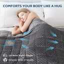 L'AGRATY Weighted Blanket for Adult - 48"x72" 15lbs Minky Dots Heavy Blanket with Glass Beads Soft Breathable for All-Season Summer Fall Winter Thick Comfort for Sleeping