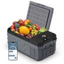 YELLOW JACKET 12 Volt Car Refrigerator, 16 Quart Electric Cooler, Portable Car Fridge for Outdoor Camping Travel, 12V/24V DC 110~240 Volt AC Refrigerator for Truck RV Home Office,-4℉-68℉