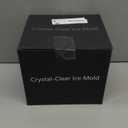 TINANA Crystal Clear Ice Ball Maker, 4 Cavity Large Clear Ice Balls Form, 2.5 Round Ice Sphere Trays for Whiskey, Cocktail, Brandy, Bourbon