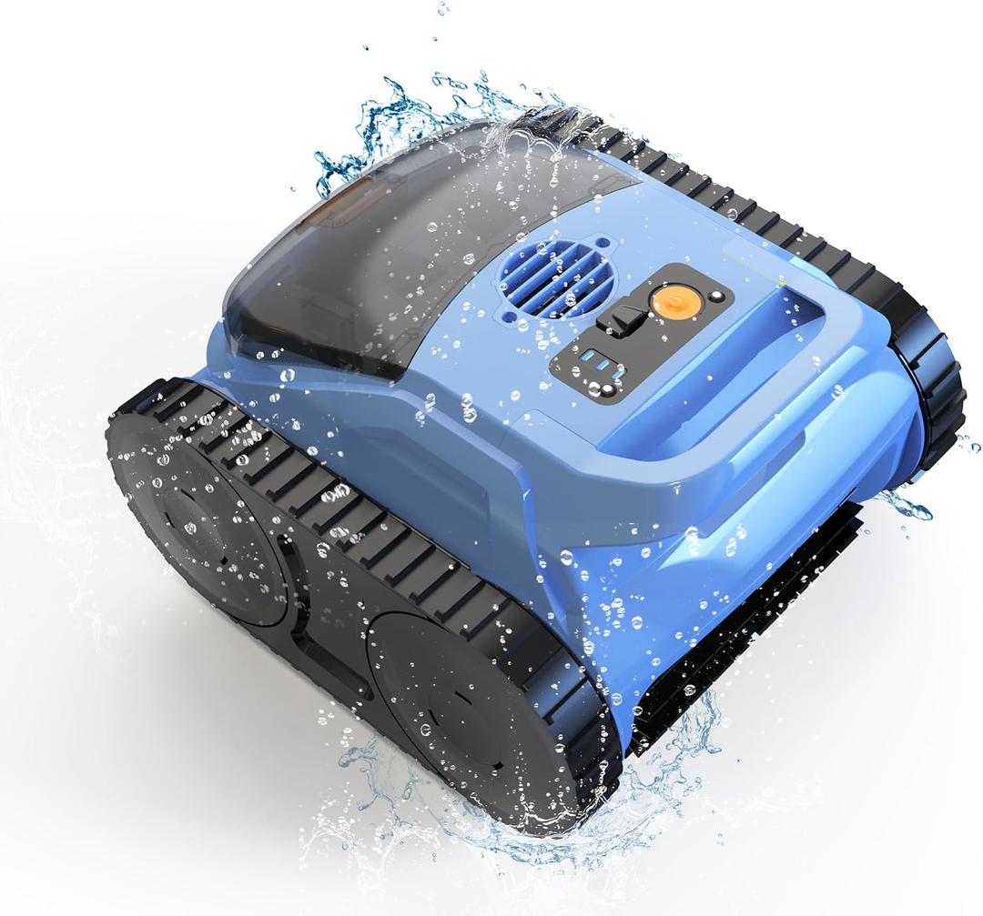 Cordless Robotic Pool Cleaner for Inground Pools, (2026 Upgrade) Automatic Pool Vacuum with Wall Climbing & Waterline Scrubbing, Cleans Up to 2100 Sq.ft, 180 Min