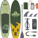 Retrospec Weekender Inflatable Stand Up Paddle Board Includes Paddle, Pump, and Accessories 10’6” Lightweight iSUP, Puncture Resistant Inflatable Paddle Board for Adults