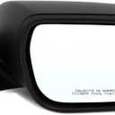 Passenger Side Power Heated Mirror Assembly Compatible with Explorer 2020-2024 Right Side Door Mirror w/Blind Spot Detection & Warm and Floor Lamp LB5Z17682BA FO1321674 (8 Pins)