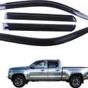 Low Profile Rain Guards Compatible with 2024 2025 2026 Tacoma Double Cab Outside Mount Window Vent Visor Tape-On Window Deflectors Vent Shades 4th Gen Tacoma Accessories ﻿ (cor fumosa)