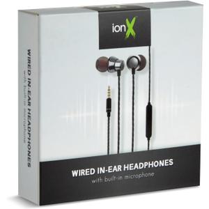 in Ear Wired Earbuds, Wired Headphones with Microphone, 3.5mm Corded Earphones with in Line Volume Controller, Black