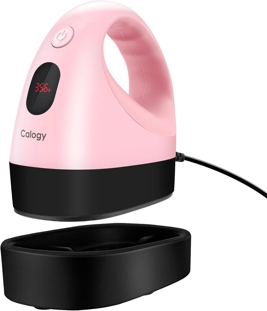 Calogy Mini Heat Press, Heat Transfer Machine, Constant Temp Control, Insulated Safety Base, Fits for Crafts, T-Shirt, Hat, Cap, Pillows (Cherry Pink)