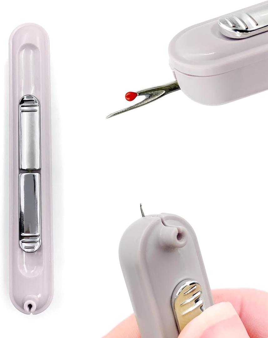 BIDEX Needle Threaders, Automatic Needle Threader, Upgraded 2 in 1 Automatic Needle Threaders Seam Ripper, Needle Threaders for Hand Sewing, Seam Rippers for Sewing