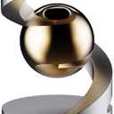 Fidget Toys, Kinetic Desk Toys for Adults, Cool Metal Gravity Resistance Desk Toys, Desktop Sensory Fidget Spinner for Stress Relief in Office, Wait and CommunicateSilver-Gold (ball)