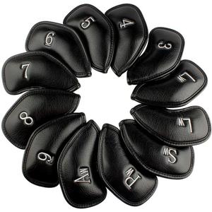 CRAFTSMAN GOLF 12pcs or 1pc Thick Synthetic Leather Golf Iron Head Covers Set Headcover Fit All Brands Callaway Ping Taylormade Cobra Etc. Also Custom Name