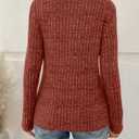 AUTOMET Womens Long Sleeve Shirts Fall Tops Fashion Outfits 2025 Asymmetric Square Neck Sweaters Dressy Casual Tunic Clothes (Medium, Caramel)