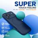 Miracase Magnetic for iPhone 17 Pro Case, Compatible with MagSafe, Integrated Silicone Camera Control Cover, 3.0mm Thicken Shockproof Drop Protection Phone Case for 17 Pro,Dark Blue