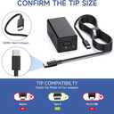 65W USB Type-C Laptop Charger Compatible with Lenovo ThinkPad Yoga MacBook HP Dell Acer 20V 3.25A Power Supply Cord