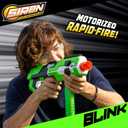 Siren Blasters Blink Motorized Rapid-Fire Ultra Long Range Foam Dart Blaster, Single Shot, Burst or Fully Auto Flywheel Launcher,190 Ft Range, 200 FPS, 20-Dart Mag, Rechargeable LiPo Battery, Ages 14+, Large