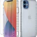 Diverbox for iPhone 11 Case [Shockproof] [Dropproof] [Tempered Glass Screen Protector], Heavy Duty Protection Phone Case Cover for Apple iPhone 11 (Translucent-2in1)
