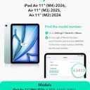 ESR 2 Pack Screen Protector for iPad Air 11 Inch M4/M3/M2 2026/2025/2024 (8th/7th/6th Gen), 9H Tempered Glass Film with UltraFit Tray, Apple Pencil Support, Scratch Resistant, HD Clarity, Bubble Free