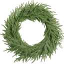 XmasExp Norfolk Pine Christmas Wreath-20Inch Real Touch Artificial Christmas Wreaths-Evergreen Realistic Plain Christmas Wreath for Front Door, Windows