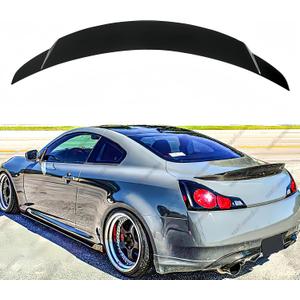Rear Trunk Spoiler Compatible with 2008-2015 Infiniti G37 Q60 Coupe, Duckbill Spoiler Fits for 08-15 2 Door, High Kick Spoiler Wing Lip (Glossy Black)