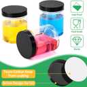 Eupako 48 Pack Plastic Jars with Lids 6 OZ - Empty Clear Cosmetics Containers with Pen and Labels, Round Small Plastic Jars with Screw On Lids for Slime, Makeup, Butter, Cream, Lotion, Pot, Dry Food
