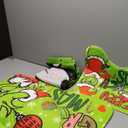 4 Pcs Christmas Bathroom Set, Christmas Shower Curtain Sets Ho Ho Ho Shower Curtain Non-Slip Rugs Toilet Lid Cover and Bath Mat Set 72 X 72 Inches with Hooks Christmas Holiday Bathroom Decor (styleC)