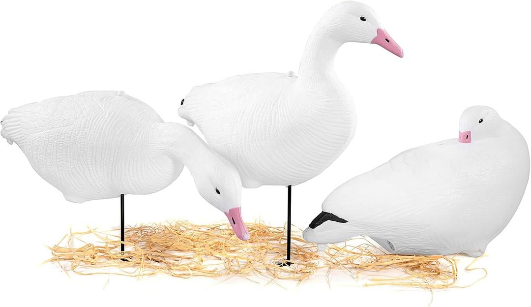 Heerweiyi Goose Decoys Pack of 6, Popular New Material EVA Collapsible Plastic Goose Hunting Decoys, Goose Decoys, Easy to Carry and Use, Cost Effective
