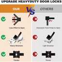 Probrico Interior Passage Lever Matte Black, Keyless Hall and Closet Door Handle Heavy Duty Indoor Hardware with Square Panel, Left or Right Handing