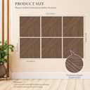 JBER Acoustical Wall Panels - 6 PCS 23.6 X 23.6 Inches Wood-Pattern Printing Sound Absorbing Panels, Large Self-Adhesive Decorative Soundproof Wall Panels for Studio,Home & Living Room(Teak), 72"48"