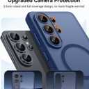 CANSHN Designed for Samsung Galaxy S26 Ultra Case (6.9 inch), Upgraded [Full Camera Protection] [Compatible with Magsafe] [Translucent Matte] Shockproof Protective Phone Cover, Deep Blue