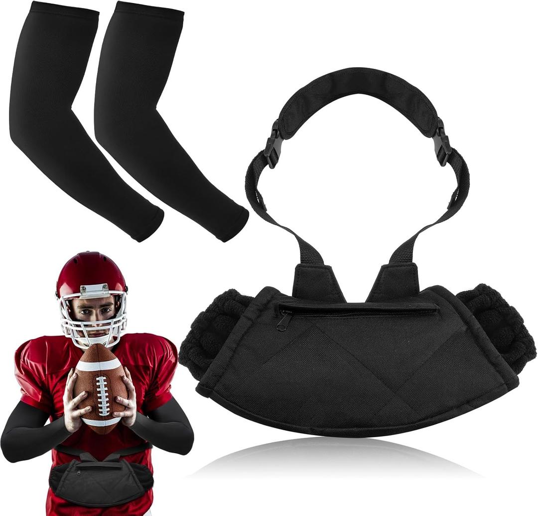 2 Set Winter Football Hand Warmer Pouch Football Warming Pouch Cold Weather Compression Breathable Arm Sleeves for Outdoor Sports Gifts Accessories